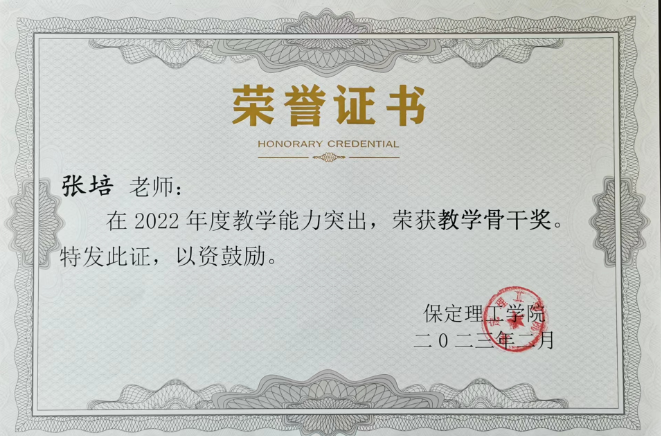 2022年教學(xué)名師、教學(xué)骨干獎(jiǎng)