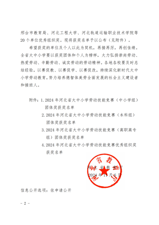 喜報 |我校代表團(tuán)在2024年河北省大中小勞動技能大賽中斬獲佳績