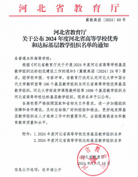 喜報(bào)！我校省級基層教學(xué)組織達(dá)標(biāo)創(chuàng)優(yōu)工作圓滿收官