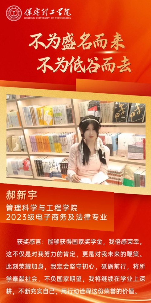 【榜樣引領(lǐng)】2023—2024年度國家獎學(xué)金獲得者風(fēng)采展示（一）